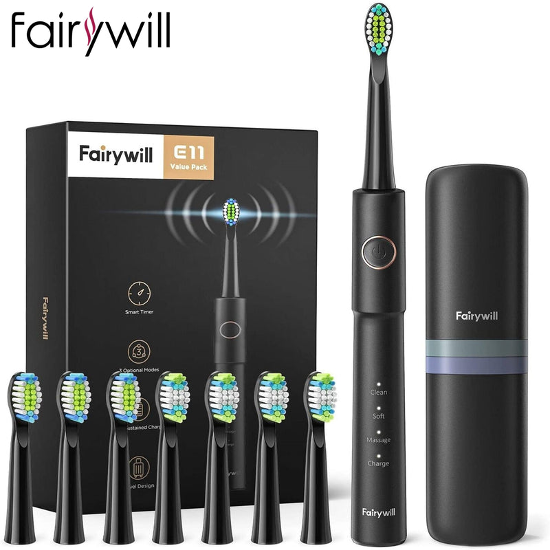 sonic electric toothbrush with 8 heads, view 2 - MRSLM