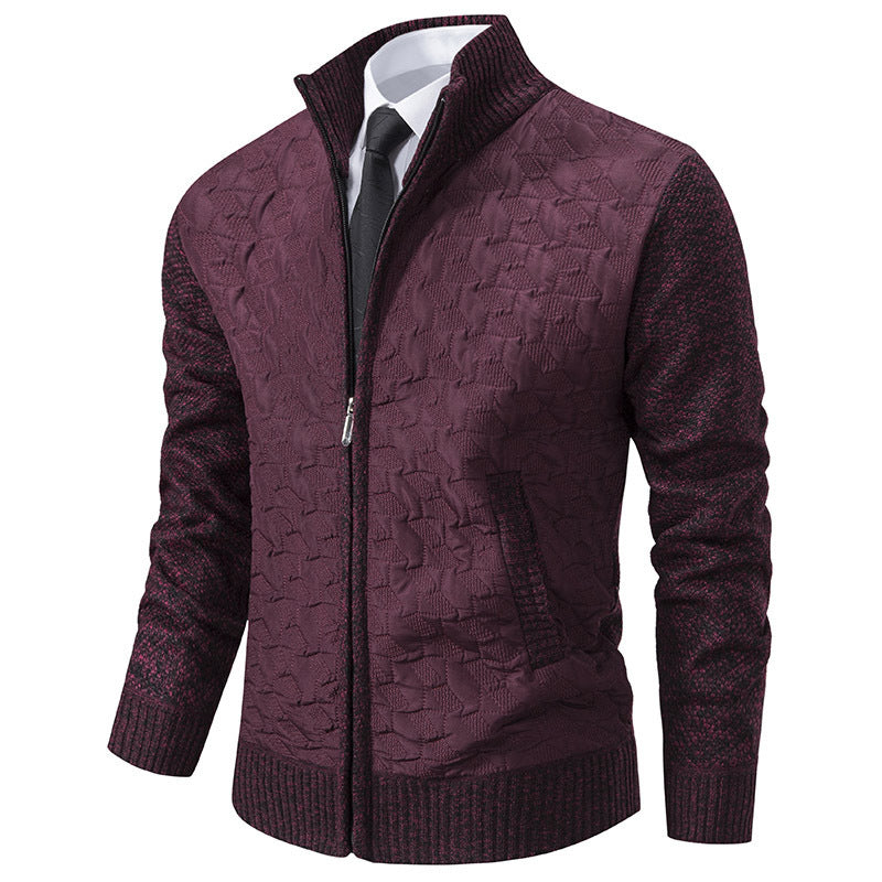 men's slim-fit chenille coat, view 3 - MRSLM