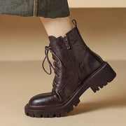 high heeled lace-up ankle boots for women, view 9 - MRSLM