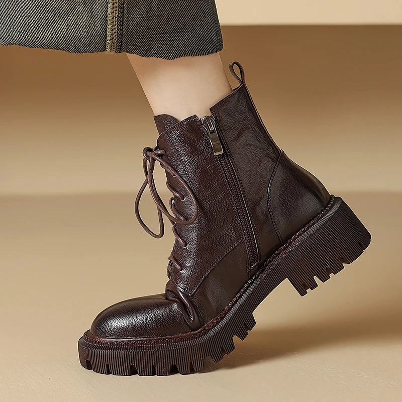 high heeled lace-up ankle boots for women, view 9 - MRSLM