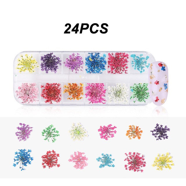 3d dried flower nail art decorations, view 8 - MRSLM