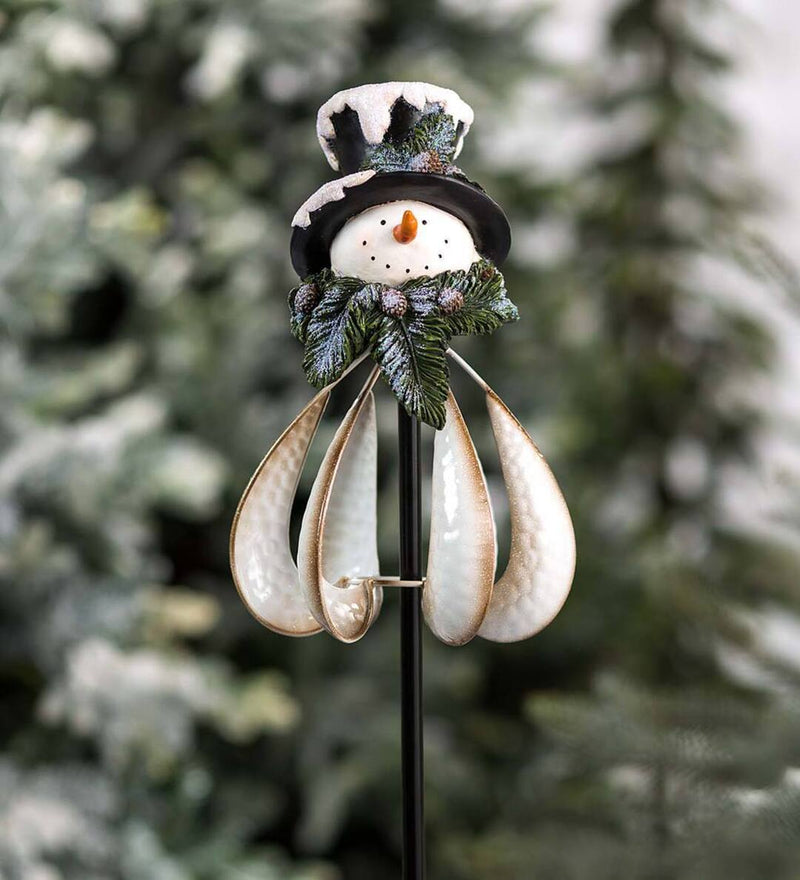 snowman garden wind spinner, view 2 - MRSLM