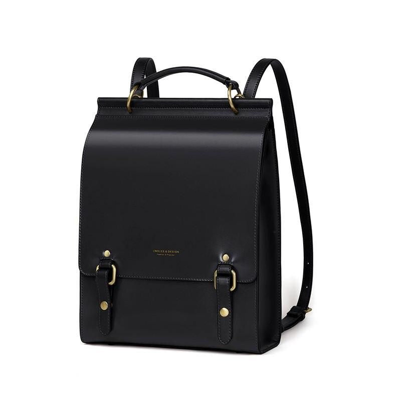 vintage leather backpack for women, view 4 - MRSLM