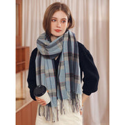 winter preppy plaid scarf, view 10 - MRSLM