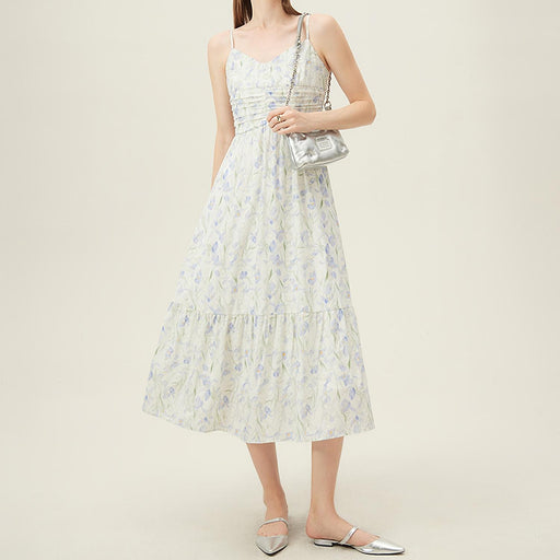 summer floral A-line midi dress - MRSLM