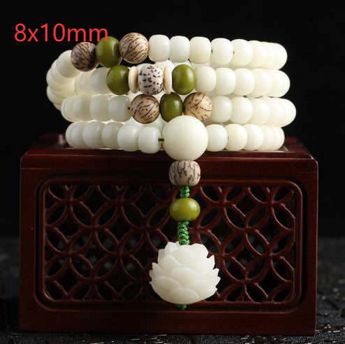 white jade bodhi bracelet, view 3 - MRSLM