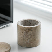 natural travertine stone storage container, view 6 - MRSLM