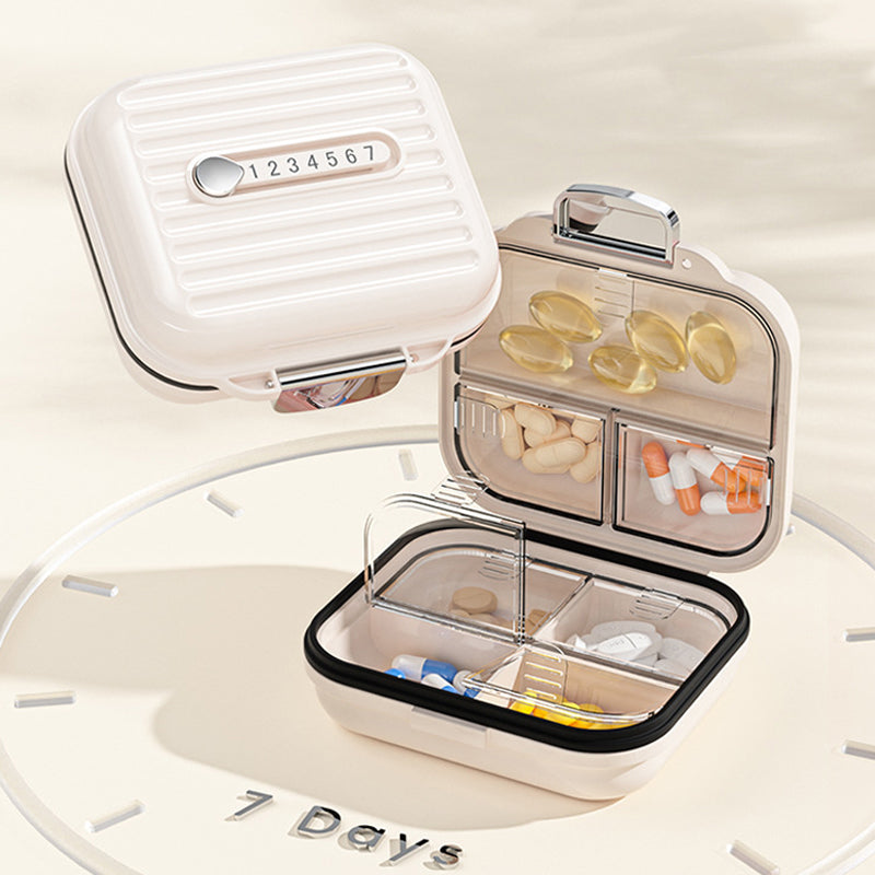 portable waterproof weekly pill organizer, view 9 - MRSLM