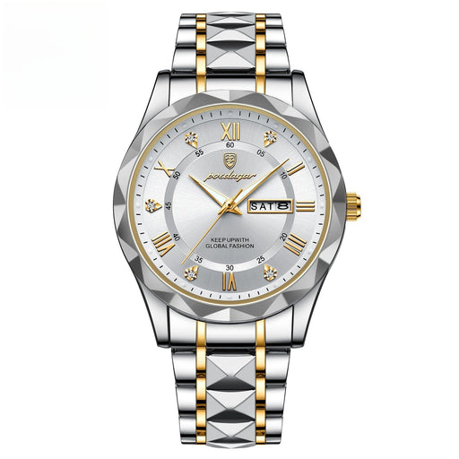men's slim double calendar quartz watch, view 10 - MRSLM