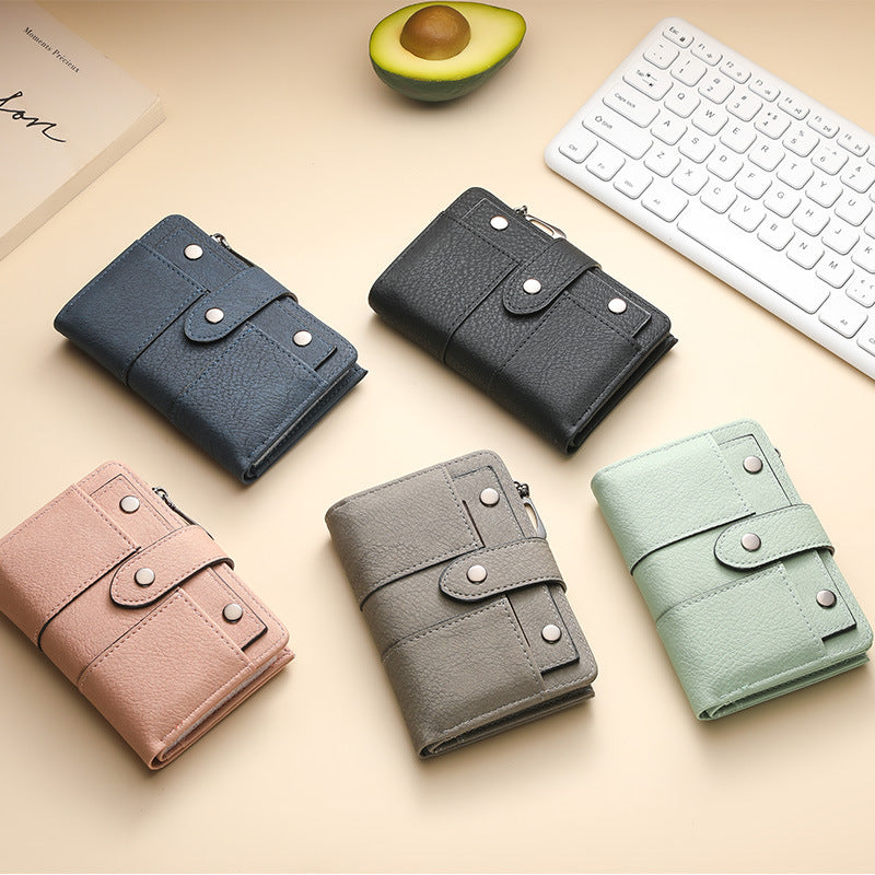 women's vegan leather bifold wallet - MRSLM