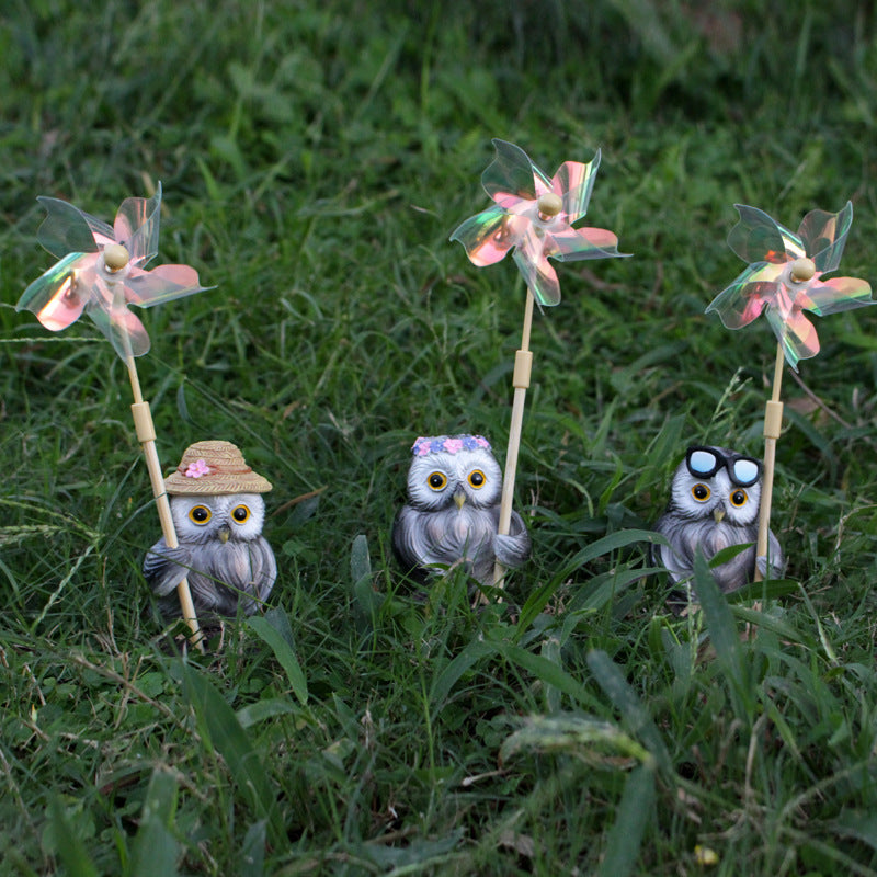 owl resin decoration set, view 3 - MRSLM