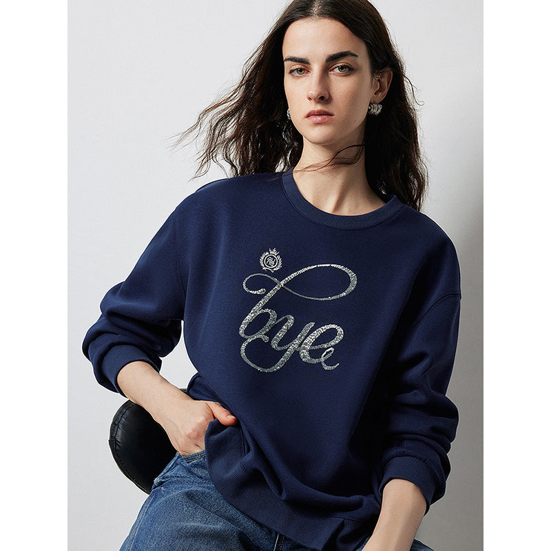 bead letter sweatshirt, view 5 - MRSLM