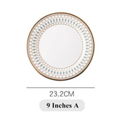 nordic bone china plate set, view 4 - MRSLM