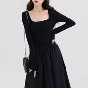 square neck casual dress, view 9 - MRSLM