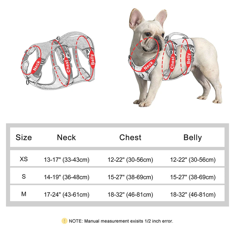 reflective nylon dog harness with handle, view 10 - MRSLM