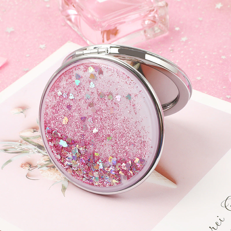 flowing sands pocket makeup mirror, view 8 - MRSLM