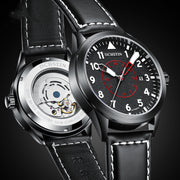 Men's automatic mechanical leather watch, view 2 - MRSLM
