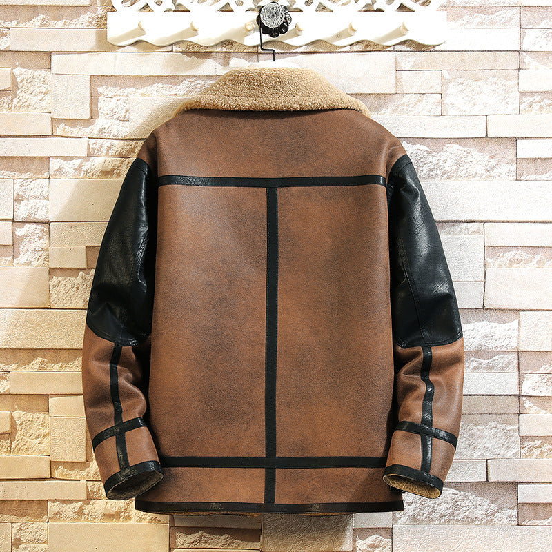 plus size faux suede jacket, view 9 - MRSLM