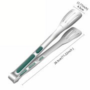 non-slip stainless steel food tongs, view 3 - MRSLM