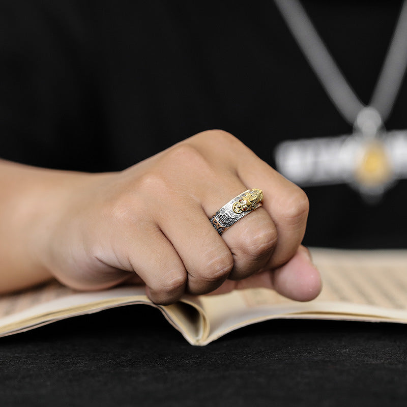 men's silver pixiu ring - MRSLM