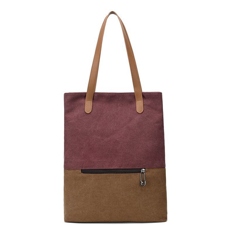 retro canvas shoulder handbag, view 6 - MRSLM