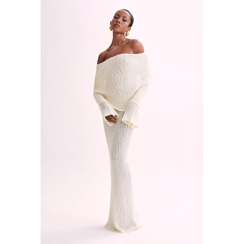 strapless hollow out maxi dress, view 8 - MRSLM