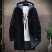 Men's fleece-lined hooded sweater jacket, view 3 - MRSLM