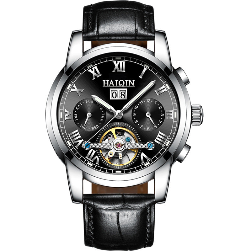 men's luminous hollow automatic mechanical watch, view 13 - MRSLM