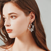 ceramic flower earrings, view 3 - MRSLM