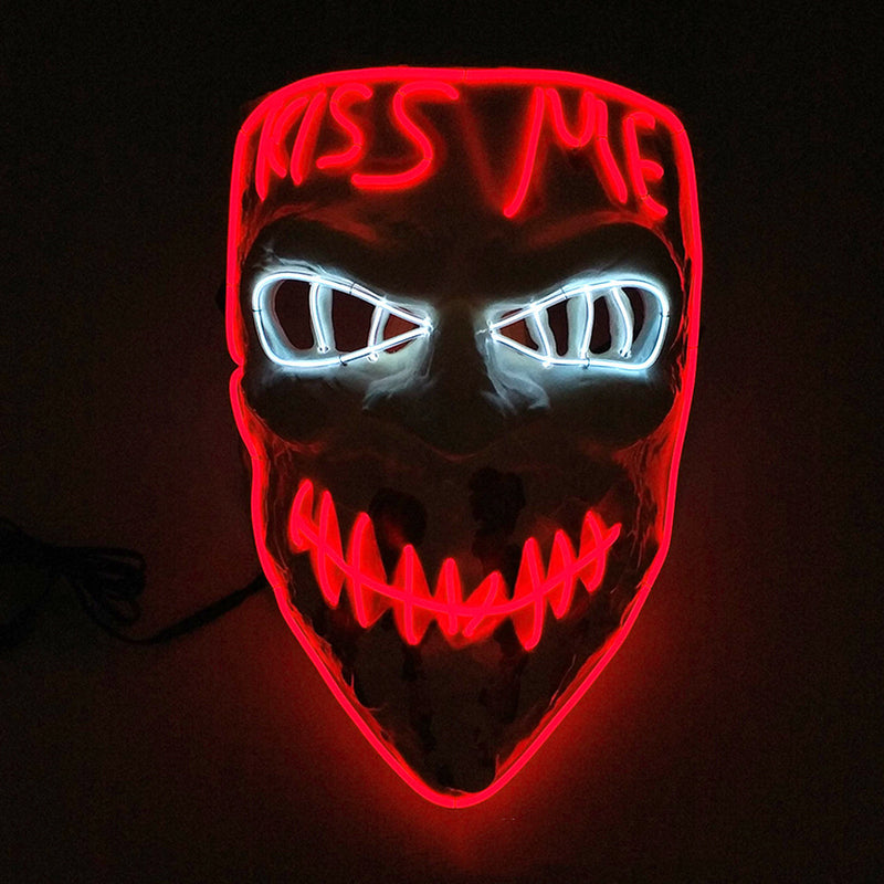 glowing Halloween party mask, view 4 - MRSLM