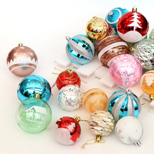 Shiny 6 cm Christmas ball ornaments set - MRSLM