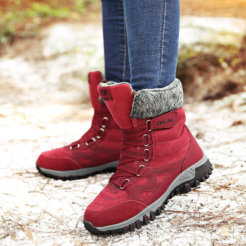Women's velvet-lined lace-up ankle boots, view 5 - MRSLM