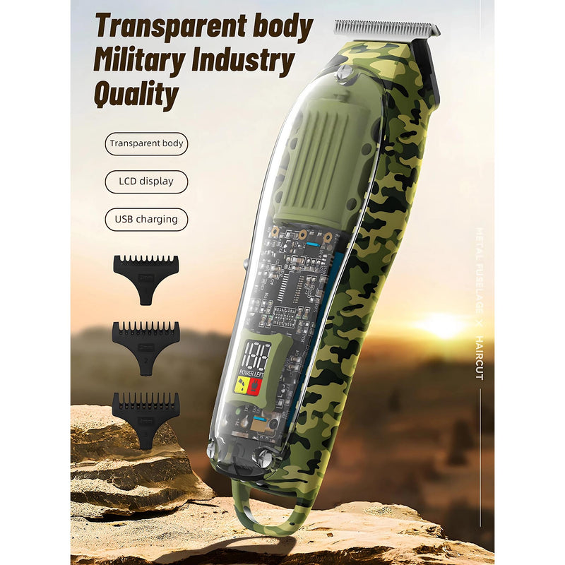 cordless camouflage hair clipper, view 2 - MRSLM