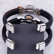 men's vintage leather bracelet, view 3 - MRSLM