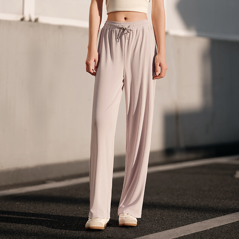 wide-leg drawstring trousers, view 2 - MRSLM