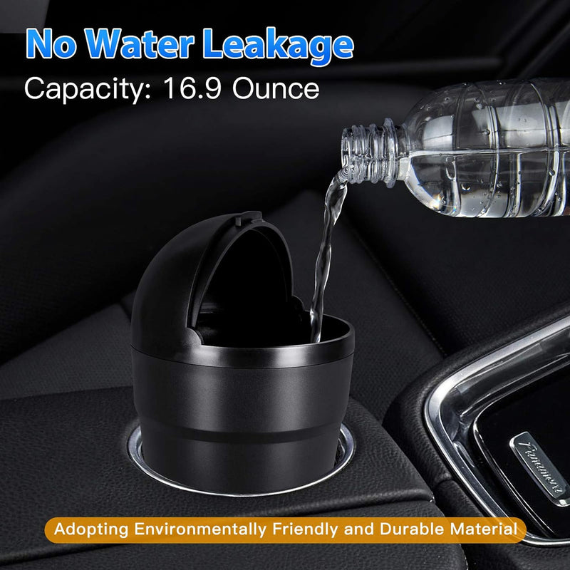universal mini car trash can with swing lid, view 5 - MRSLM