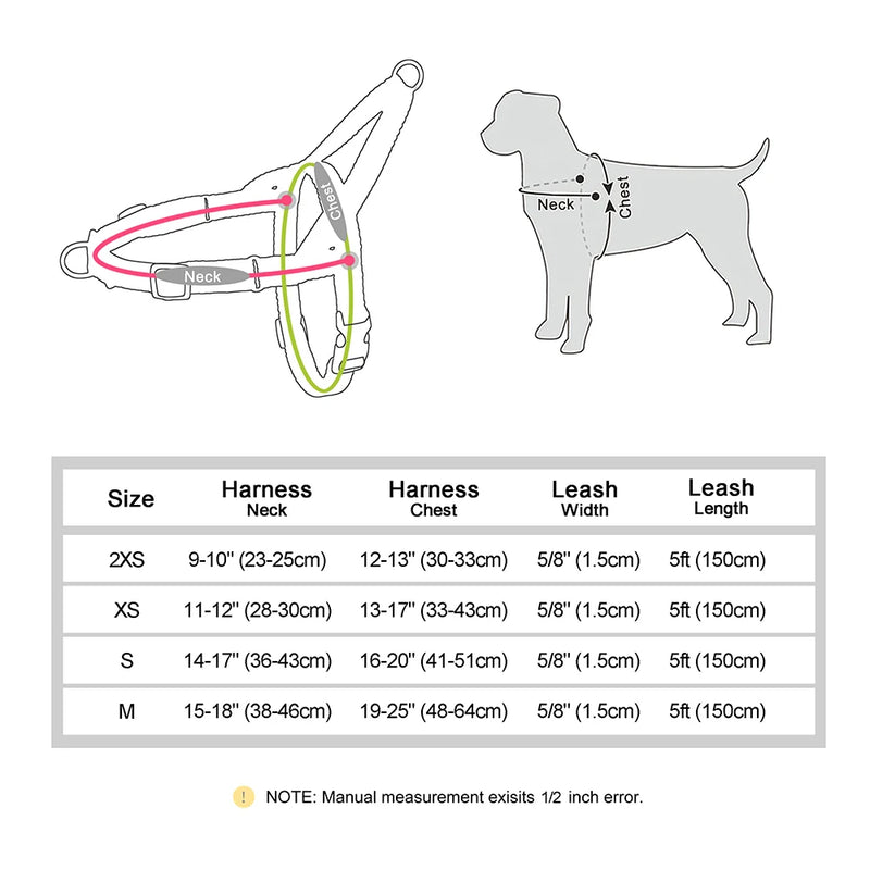 adjustable no-pull dog harness and leash set, view 9 - MRSLM