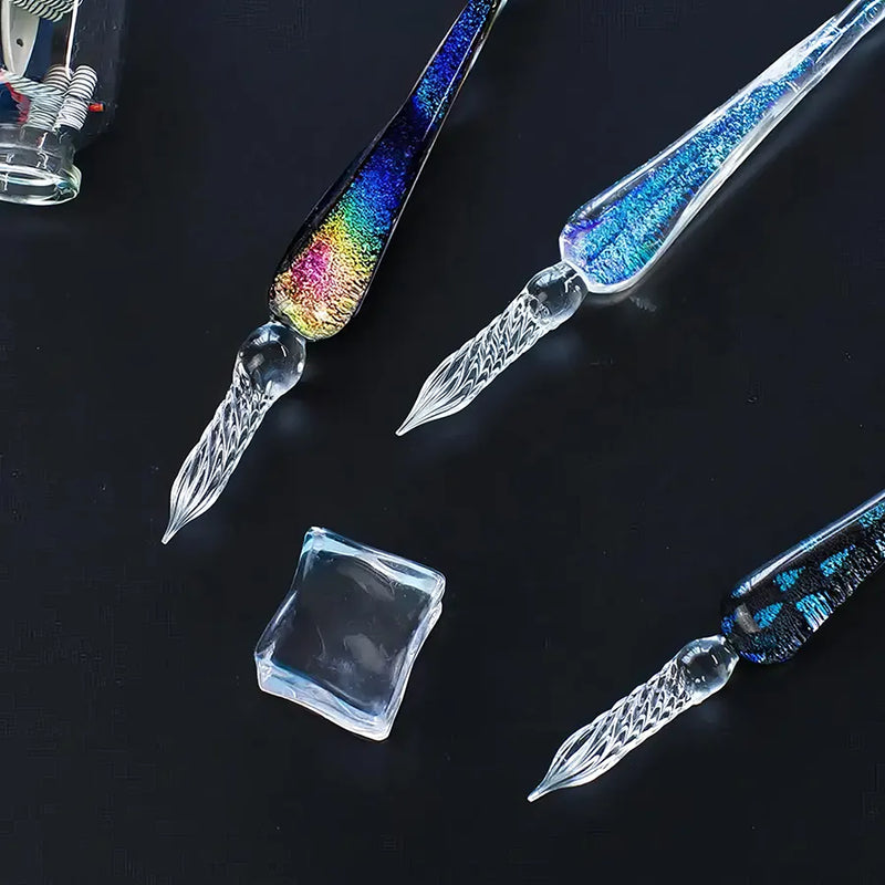 Rainbow crystal glass dip pen watercolor set, view 6 - MRSLM