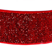 Red sequin Christmas tree skirt, view 4 - MRSLM