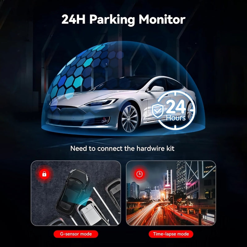 4k dual dash cam front and rear, view 7 - MRSLM