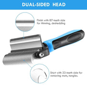 Professional 2-in-1 dog grooming brush, view 3 - MRSLM