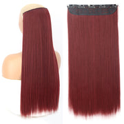 synthetic long straight clip-in hair extensions, view 11 - MRSLM