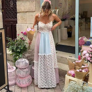 Floral lace halter dress - MRSLM