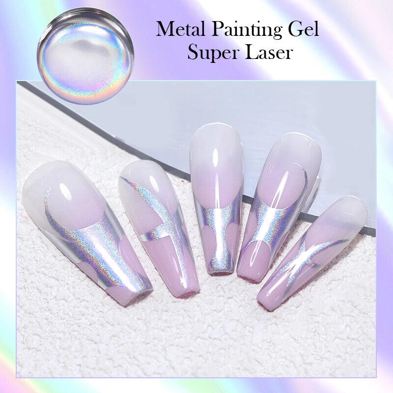 holographic metallic nail gel, view 7 - MRSLM