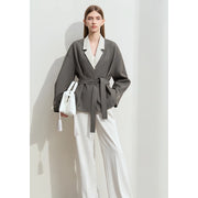belted blazer coat, view 7 - MRSLM
