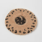 leopard knitted plush beret, view 6 - MRSLM