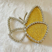 butterfly diamond evening clutch bag, view 2 - MRSLM