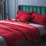 tassel stripe cushion cover, view 5 - MRSLM