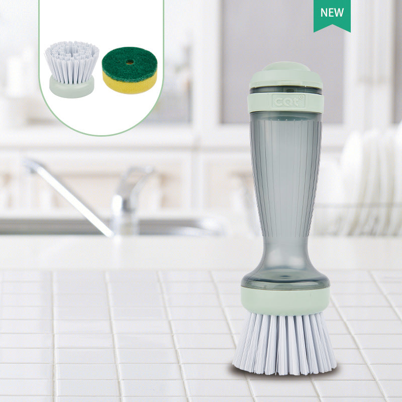 Pot Brush Dish Brush Dish Scrub Brush With Soap Dispenser For Dishes Kitchen Sink Pot Pan Scrubbing 1 Brush 2 Refills