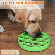 slow feeder dog bowl with silicone base, view 6 - MRSLM